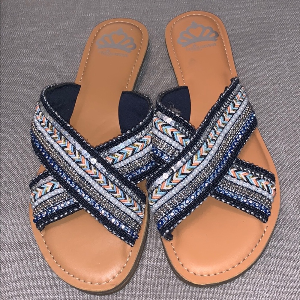 Fergalicious embellished sandals size 9